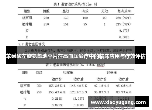 苯磺酸左旋氨氯地平片在高血压治疗中的临床应用与疗效评估